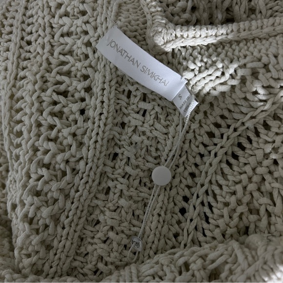 Jonathan Simkhai Ivory Kamilah Crochet Fringe Tank Midi Dress Small NWOT - Picture 13 of 13